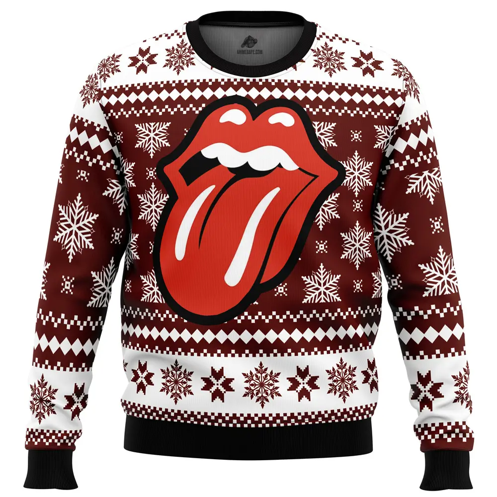 The rolling stones ugly christmas sweater